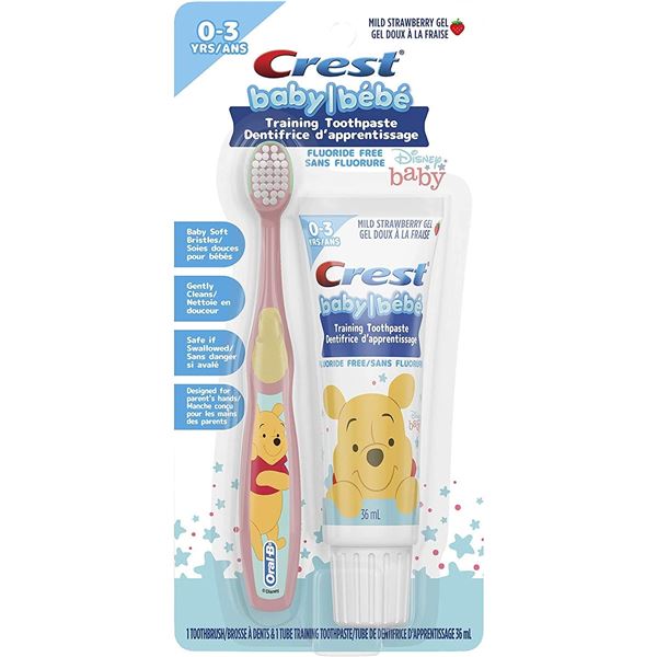 NEW 36ML CREST BABY TOOTHPASTE + BRUSH