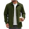 Image 1 : NEW COOFANDY DOWN SHIRT JACKET CASUAL OLIVE
