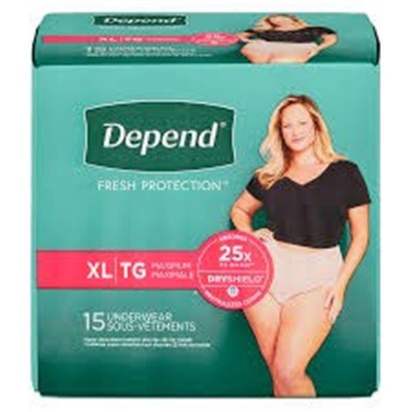 NEW 15 UNDERWEAR DEPEND XL FRESH PROTECTION