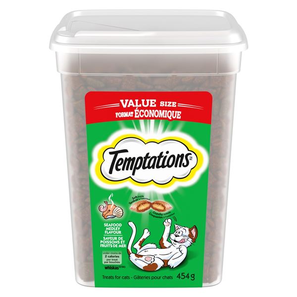 NEW 454G TEMPTATIONS SEAFOOD MEDLEY CAT TREATS