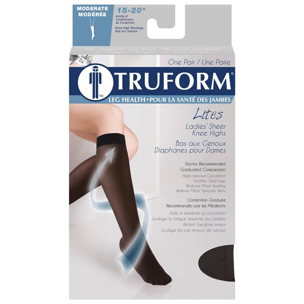 NEW TRUFORM ONE PAIR LADIES SHEER KNEE HIGHS