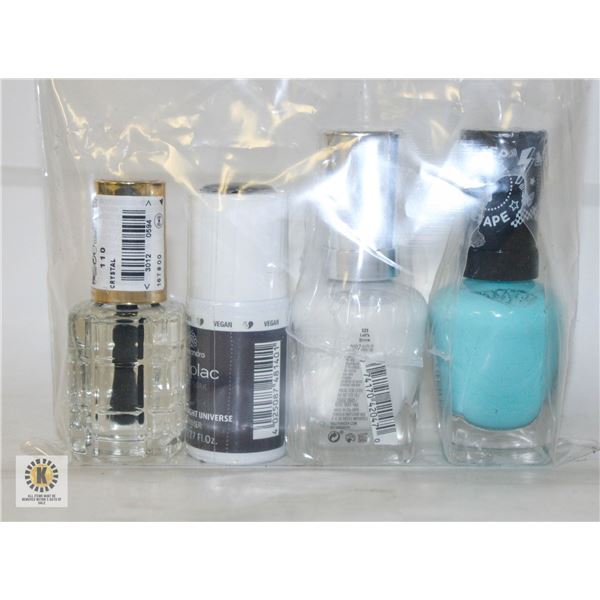 NEW 4 PACK OF ASSORTED NAIL POLISHES