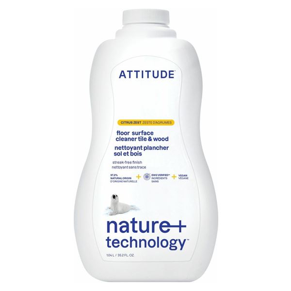 NEW 1.04L ATTITUDE CITRUS ZEST FLOOR SURFACE CLEAN