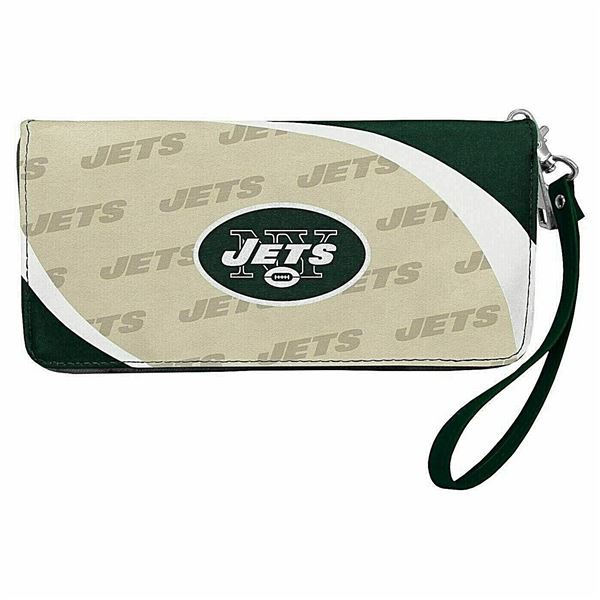 NEW JETS NFL CURVE ZIP ORGANIZER WALLET