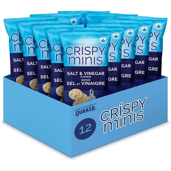 NEW 12 X 100G CRISPY MINIS SALT & VINEGAR