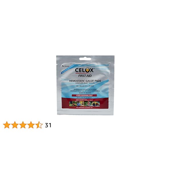 NEW CELOX FIRST AID GAUZE PADS