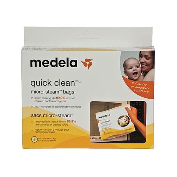 NEW 5 MEDELA QUICK CLEAN MICRO-STEAM BAGS