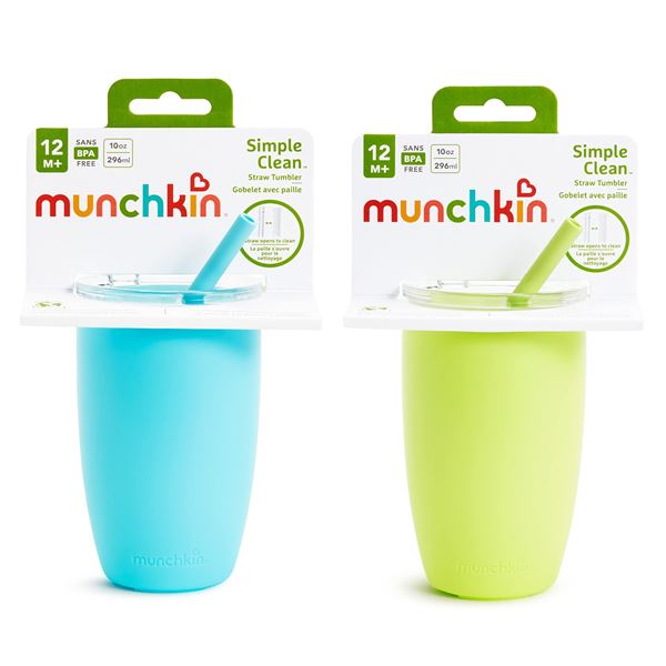 NEW 2 X 296ML MUNCHKIN STRAW TUMBLER