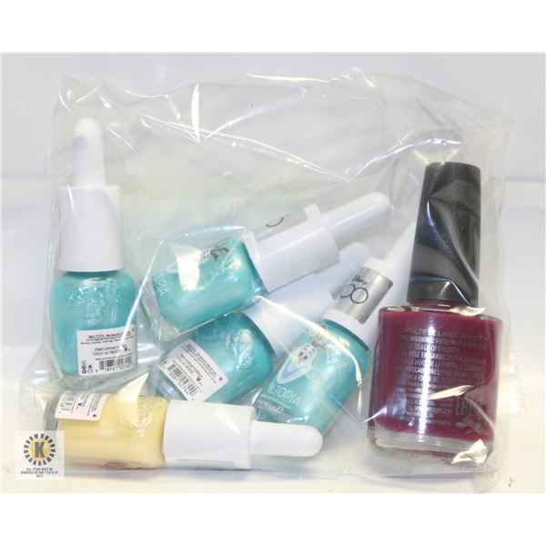 NEW 6 BAG OF ASSORTED NAIL POLISHES