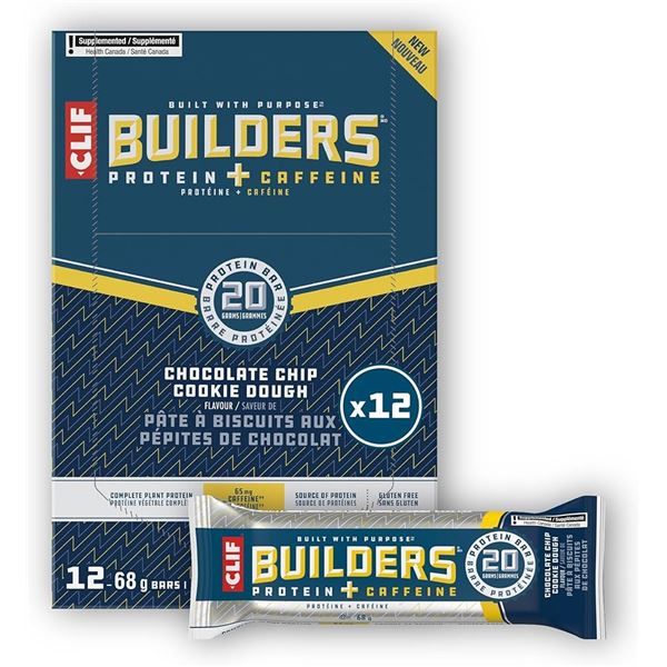 NEW CLIFF BUILDERS PROTEIN AND CAFFINE BARS