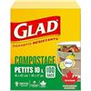 Image 1 : NEW 100 BAGS GLAD COMPOST SMALL 10L