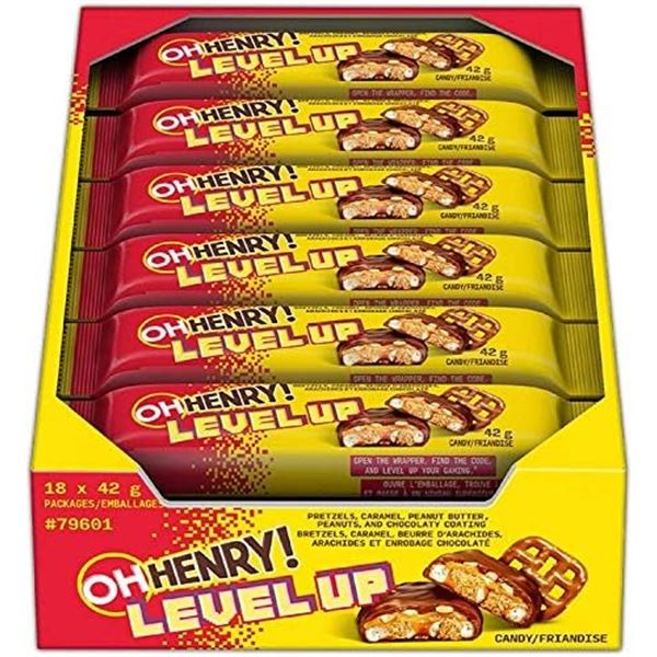 NEW CASE OF 18 OH HENRY! REESE'S LEVEL UP CANDY