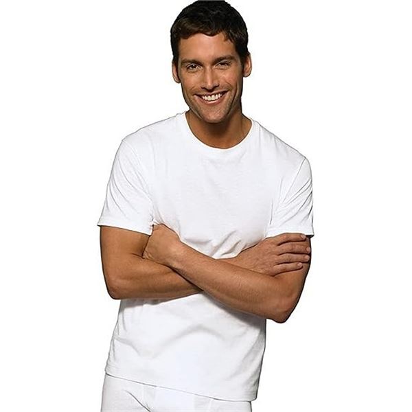 NEW HANES XL WHITE COTTON SHIRT