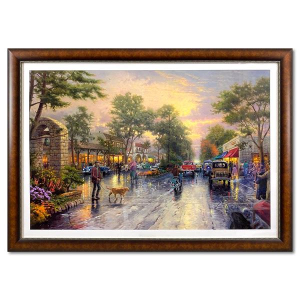 Carmel, Sunset on Ocean Ave by Thomas Kinkade (1958-2012)