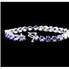 Image 3 : 14KT White Gold 9.20 ctw Tanzanite and Diamond Bracelet