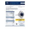 Image 4 : 3.20 ctw UNHEATED Blue Sapphire and 1.15 ctw Diamond Platinum Ring (GIA CERTIFIE