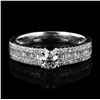 0.40 ctw VS1 CLARITY CENTER Diamond Platinum Ring (0.81 ctw Diamonds) GIA CERTIF