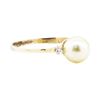 0.04 ctw Diamond and Pearl Ring - 10KT Yellow Gold