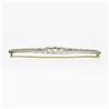 Image 6 : Antique Art Deco Platinum 4.04 ctw Old European Diamond Filigree Bar Pin Brooch