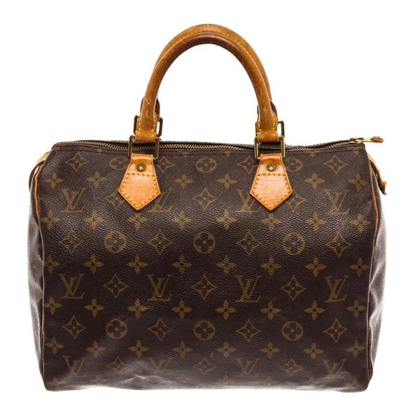 Louis Vuitton Brown Monogram Canvas Speedy 30 Satchel Bag