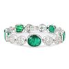 32.68 ctw Emerald and 4.33 ctw Diamond 18K White Gold Bracelet