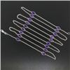 Image 5 : 14k White Gold 19.72 ctw 18 Station Oval Amethyst by the Yard 38" Chain Necklace