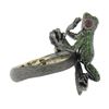 Image 5 : 18K Gold & Black Rhodium Pave Tsavorite & Red Eyes Frog Body Cocktail Ring