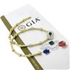 18K TT Gold 3.30 ctw GIA Bezel Oval Sapphire & Pave Diamond Cable Link Necklace