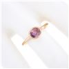 Image 3 : NEW 14k Rose Gold 1.01 ctw Oval GIA NO HEAT Pink Sapphire Bezel Set Solitaire Ri