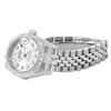 Image 4 : Rolex Ladies Stainless Steel Quickset Sapphire Silver Diamond Datejust Hidden Cl