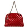 Chanel Red Leather Mademoiselle Bowler Bag