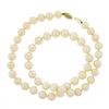 Image 4 : Estate 19" 8.5-9.5mm Classic Pearl Strand Necklace with 14k Gold Filigree Clasp