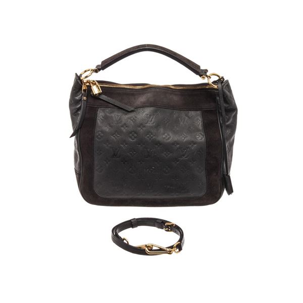 Louis Vuitton Black Monogram Empreinte Leather & Suede Odesius Shoulder Bag