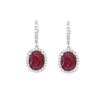 Fashion Ruby & Diamond Dangle Earrings