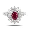 Image 1 : 0.94 ctw MADAGASCAR Ruby and 0.88 ctw Diamond Platinum Ring (GIA CERTIFIED)