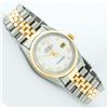 Image 3 : Rolex Mens Two Tone Yellow Gold And Stainless Steel White Roman Datejust Wristwa
