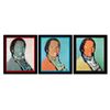 American Indian Series 3 Piece Set (Red Blue & Black) by Warhol (1928-1987)