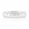 Image 5 : Unisex 18k White Gold 5mm Polished Domed w/ Milgrain Sides Wedding Band Ring