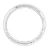 Image 6 : Unisex 18k White Gold 5mm Polished Domed w/ Milgrain Sides Wedding Band Ring