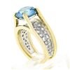 Image 9 : Vintage 18k TT Gold GIA FINE Round Brilliant Zircon Solitaire Pave Diamond Ring