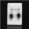 Image 1 : 32.55 ctw Blue Sapphire and 2.90 ctw Diamond 14K White Gold Earrings