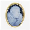 Image 4 : Vintage 18K Gold Carved Pope John Paul II Hardstone Cameo Pendant Brooch Pin