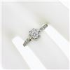 Image 3 : Antique Edwardian French 18k White Gold & Platinum Round Diamond Engagement Ring