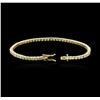Image 3 : 18KT Yellow Gold 4.98 ctw Diamond Tennis Bracelet