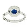 Image 7 : NEW Platinum 2.21 ctw GIA Ceylon Round Blue Sapphire Brilliant Diamond Halo Ring