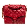Image 1 : Chanel Red Leather Chain Buckle Flap Shoulder Bag