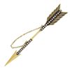 Image 3 : Antique Victorian Solid 14k Gold Large Detailed Seed Pearl Arrow Pin Brooch
