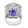 Image 3 : 25.20 ctw Tanzanite and 1.66 ctw Diamond Ring - 14KT White Gold