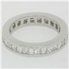 Image 6 : Platinum 1.45 ctw Channel Set Princess and Baguette Diamond Eternity Band Ring