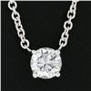 Image 3 : New 14K Gold.33 ctw Round Brilliant Diamond Solitaire Pendant w/ Adjustable Chai